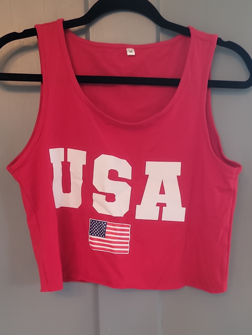 USA Graphic Crop Tank Top